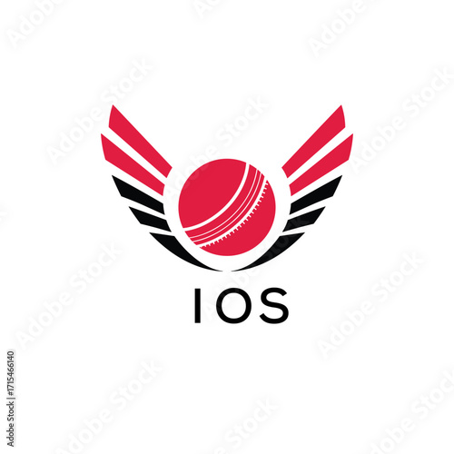 IOS Cricket Company logo. IOS Tournament and Team logo design and business. IOS Branding Design best icon.
