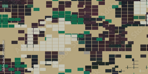 Digital camouflage pattern.  Perfect for military, hunting, gaming, or fashion design backgrounds.EPS 10