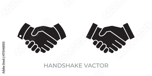 Handshake Vector Icon Set for Business Agreements, Partnerships, and Professional Collaboration
