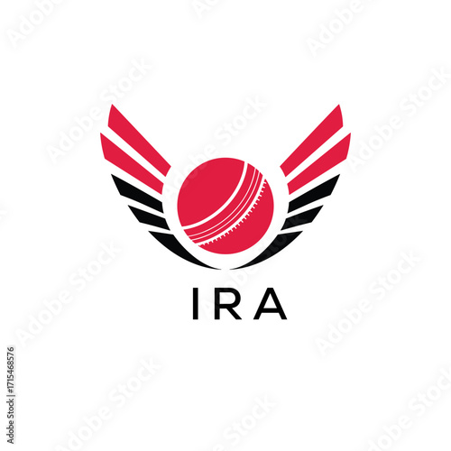 IRA Cricket Company logo. IRA Tournament and Team logo design and business. IRA Branding Design best icon.
