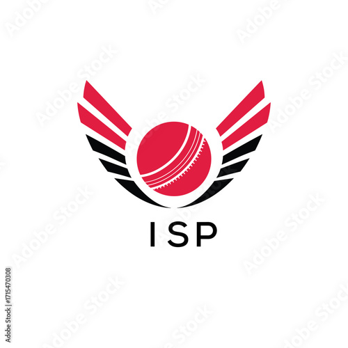 ISP Cricket Company logo. ISP Tournament and Team logo design and business. ISP Branding Design best icon.
