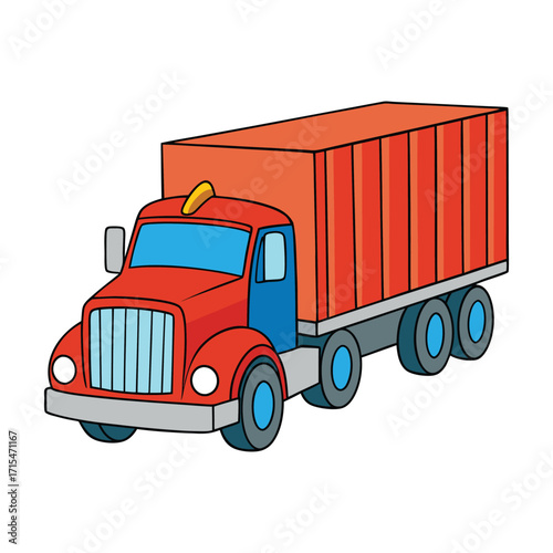 A delivery truck designed for transporting goods, featuring a spacious cargo area and sturdy build, ensuring safe and efficient shipment from warehouses to destinations.
