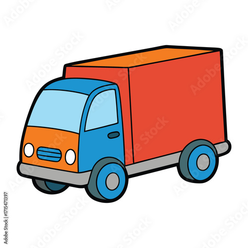 A delivery truck designed for transporting goods, featuring a spacious cargo area and sturdy build, ensuring safe and efficient shipment from warehouses to destinations.

