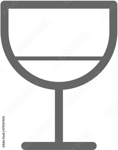 Wine Glass Icon: A simple, elegant line drawing of a wine glass, perfect for conveying refinement and sophistication. 