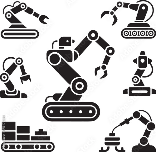 Robotic arms automate factory tasks, boosting efficiency