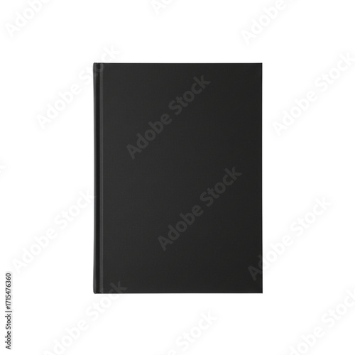 Closed blank black book mockup
