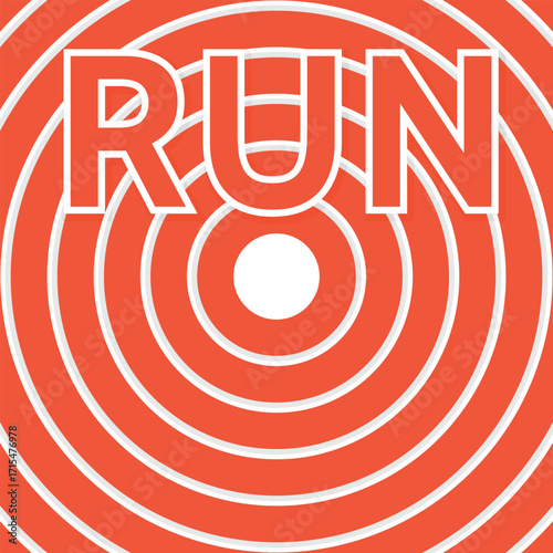 Run background. Vector layout template design for run, championship or any sports event. Poster design with abstract running track on stadium with lane.
