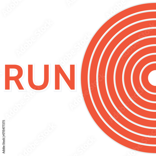 Run background. Vector layout template design for run, championship or any sports event. Poster design with abstract running track on stadium with lane.