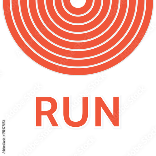 Run background. Vector layout template design for run, championship or any sports event. Poster design with abstract running track on stadium with lane.