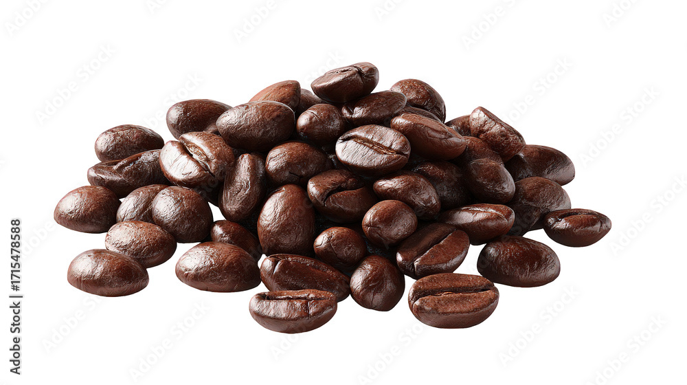 Naklejka premium Pile Of Roasted Coffee Beans