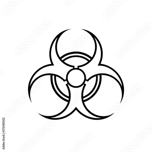 biohazard symbol icon isolated on white