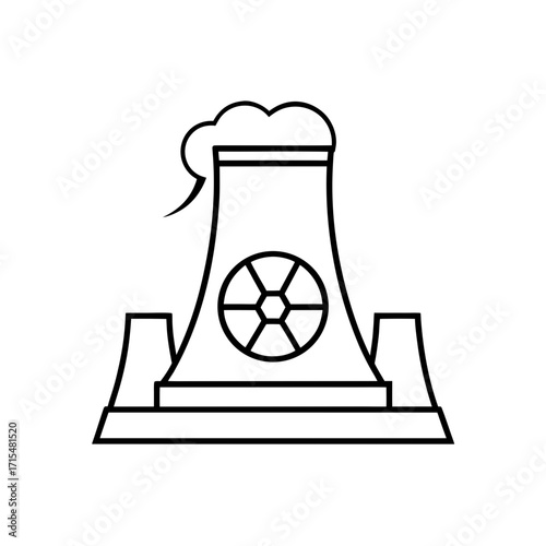 nuclear reactor icon isolated on white