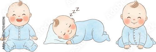 cute chubby blue baby boy collections