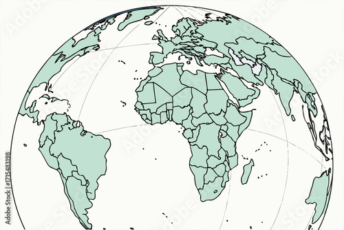 world map with globe