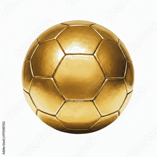 Gilded Sphere Golden ball isolated watercolor vector illustration svg