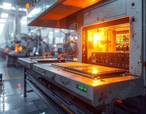 Wallpaper Mural Inside a modern PCB manufacturing facility with an active reflow oven Torontodigital.ca