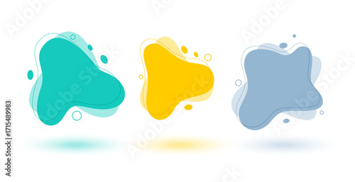 pack of three fluid jelly figure element design