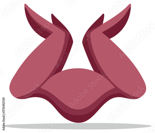 Vector illustration of raw chicken wings. Fresh uncooked poultry meat ingredient for cooking.