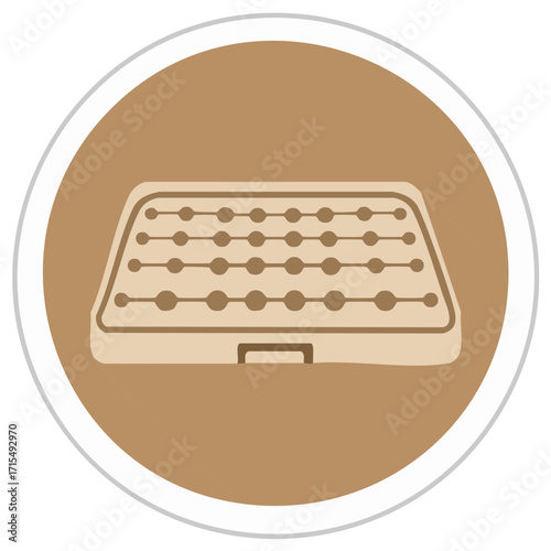 Stylized Illustration of an Ayurvedic Massage Table with Natural Elements