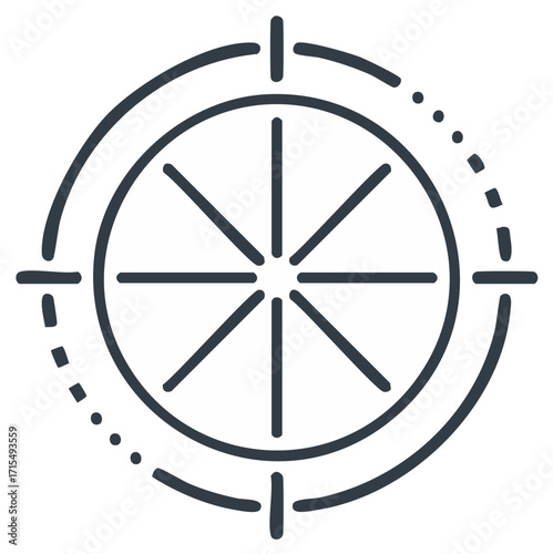 Navigation wheel icon
