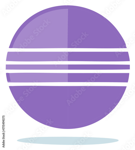 Sweet purple French macaron pastry icon vector flat design illustration