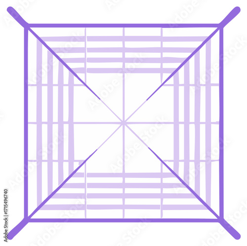 Geometric Purple Grid Pattern Abstract Illustration