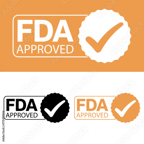 Fda approved label design Vector