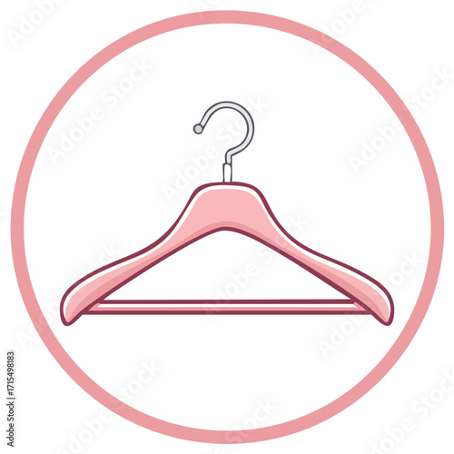 Pink Clothes Hanger in a Pink Circle
