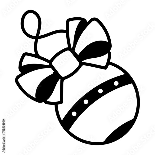 A hand drawn style icon depicting bauble
