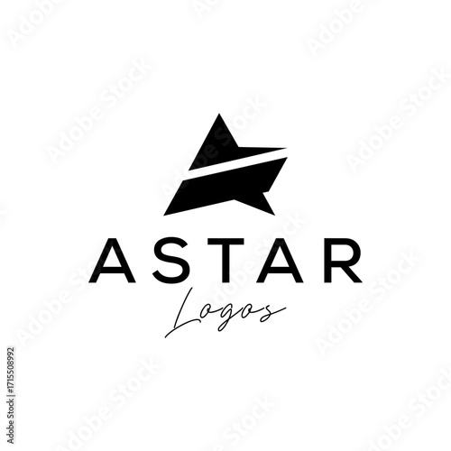 Elegant and modern A Star Logo design for business branding and corporate identity