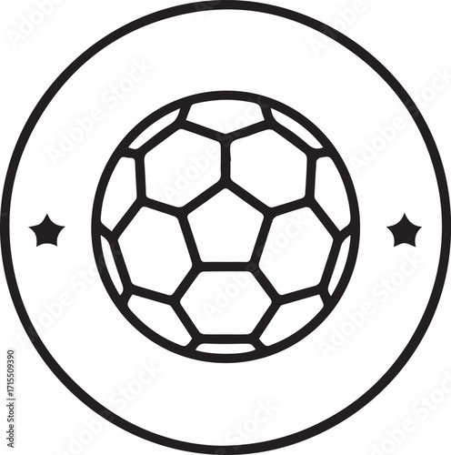 Vector art of football league logo, representing sport and competition