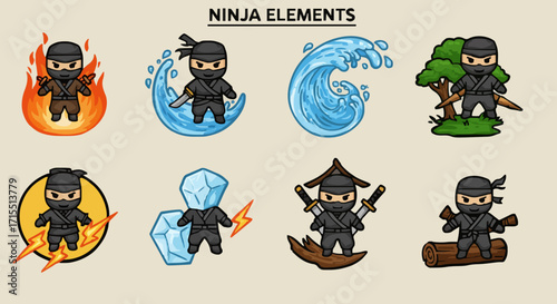 Icon set ninja