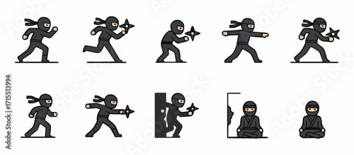 Icon set ninja