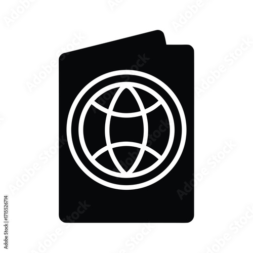 Passport Stamp Icon Vector Illustration