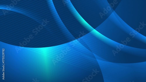 Blue glowing waves and lines abstract elegant background. Seamless looping motion design. Video animation Ultra HD 4K 3840x2160
