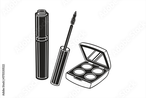 black makeup icon on  white  background  1