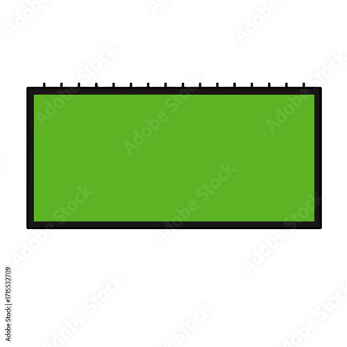 Green rectangular block with top studs.