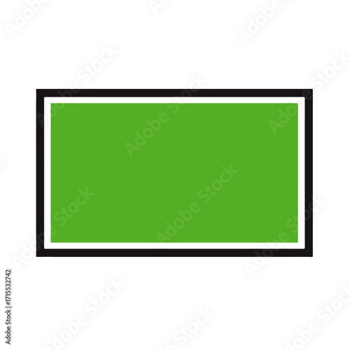 Green Screen Placeholder with Black Frame.