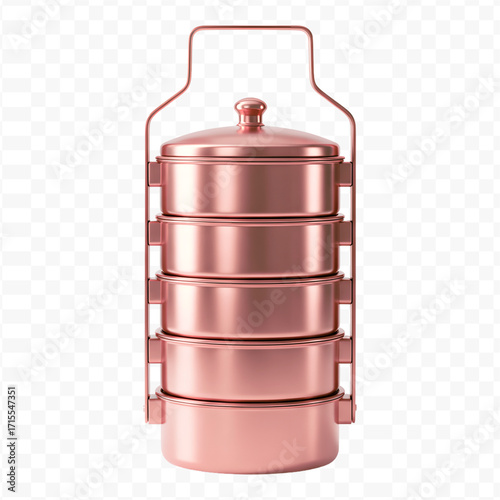 Rose Gold Stackable Tiffin Lunch Box