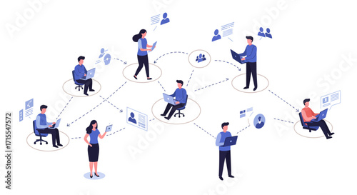 Strategic Insight Visualization: Premium Flat Design for Corporate Innovation & Future Planning