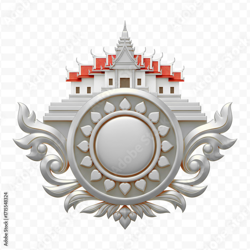 Elegant Thai Art Temple Frame Design