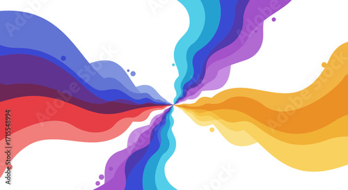 Elevated Collaboration: Abstract Vector Illustrating Strategic Idea Convergence for Premium Business Solutions