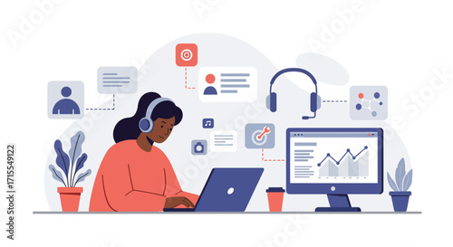 Sophisticated Flat Design: Visualizing Strategic Clarity and Premium Professional Solutions