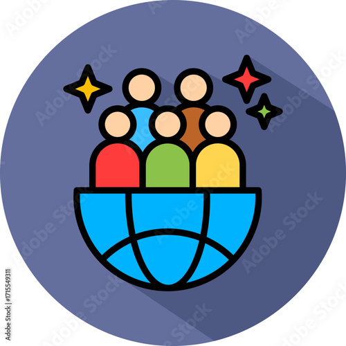 Public Image lineal color icon