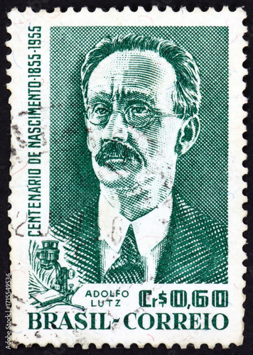 Postage stamp Brazil 1955 Adolfo Lutz, a Brazilian physician