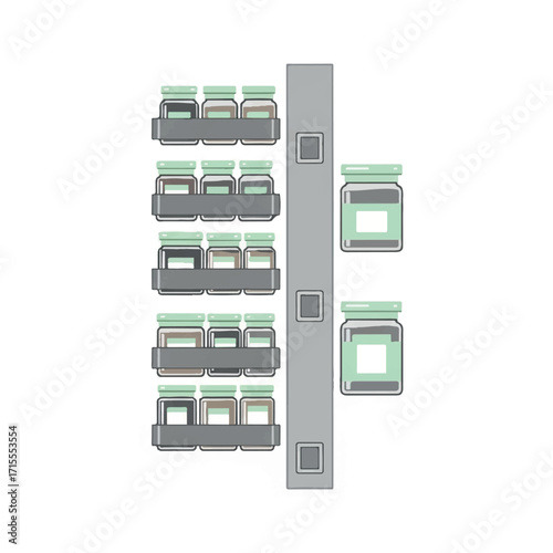 Illustration of a network switch with multiple Ethernet ports on a plain white background.