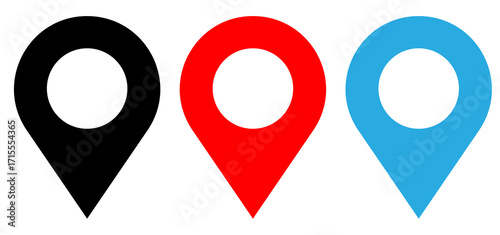 Fotografia Location or map pin icon symbol. vector illustration