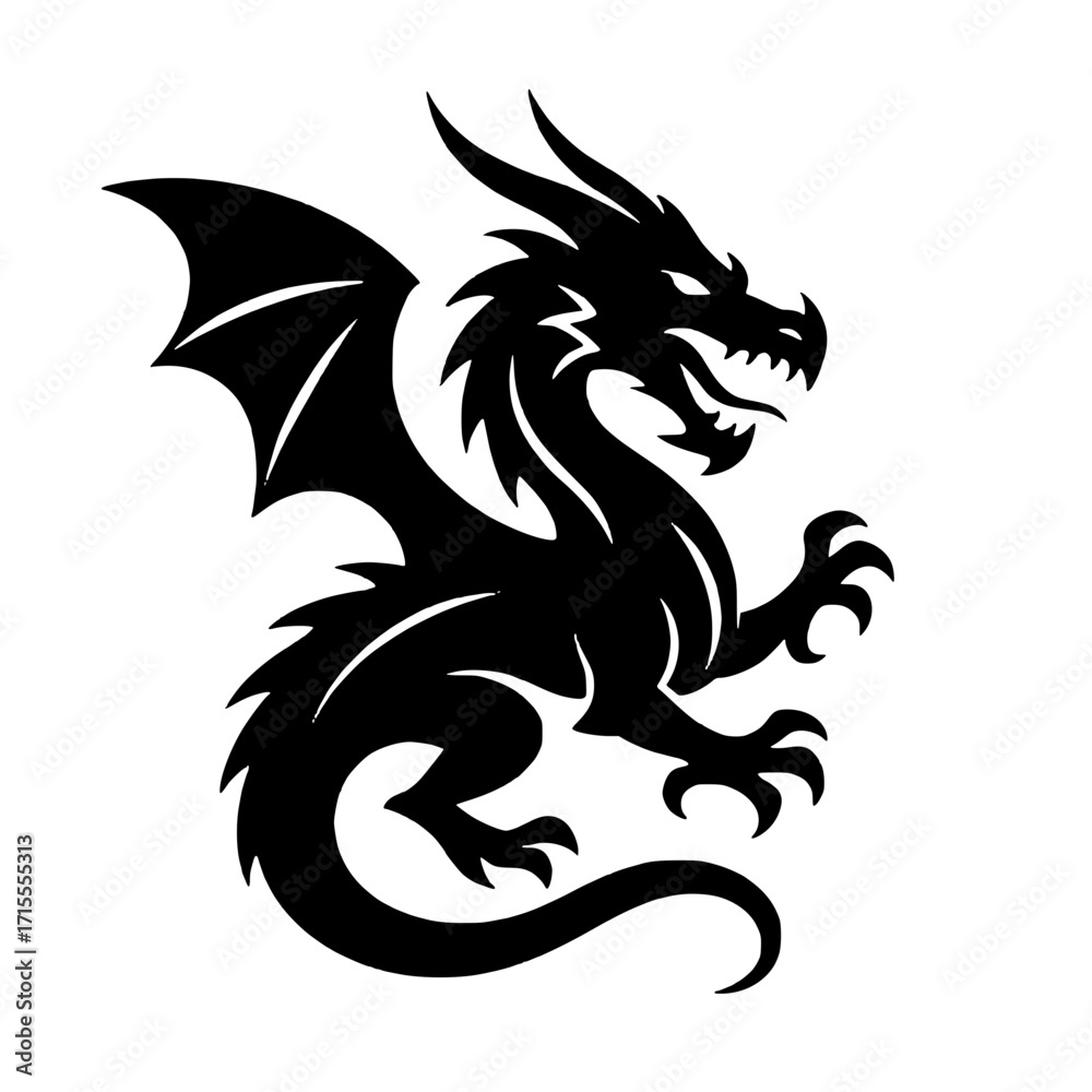Fototapeta premium black dragon tattoo