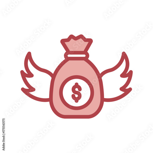 Angel Investor duotone line icon , vector, pixel perfect, illustrator file 

