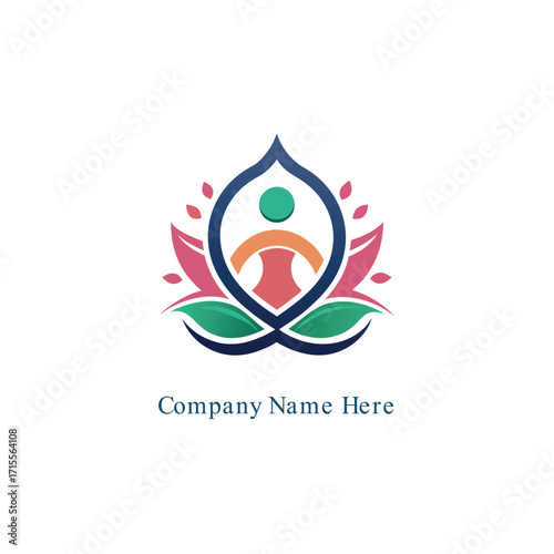 yoga logo design vector 
